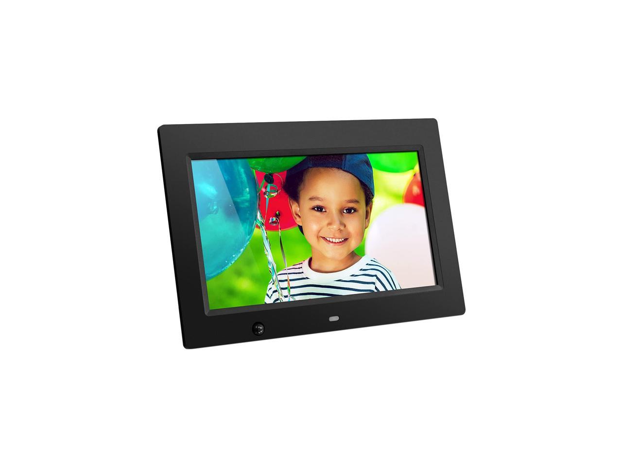 Aluratek ADMSF310F Aluratek 10 inch Digital Photo Frame with Motion Sensor and 4GB Built-in Memory - 10\" LCD Digital Frame - Black - 1024 x 600 - Cable - 16:9 - Autostart Slideshow, Slideshow,