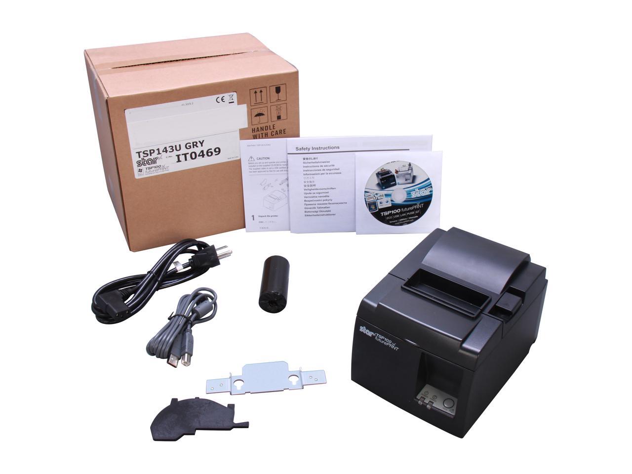 Star Micronics 39461110 TSP100III Series Thermal Receipt Printer - Gray - TSP143U GRY