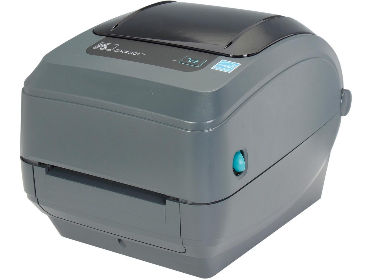 Zebra GX430t 4\" Performance Desktop Thermal Transfer Label Printer, 300 dpi, USB, Serial, Centronics Parallel, EPL2, ZPLII – GX43-102510-000