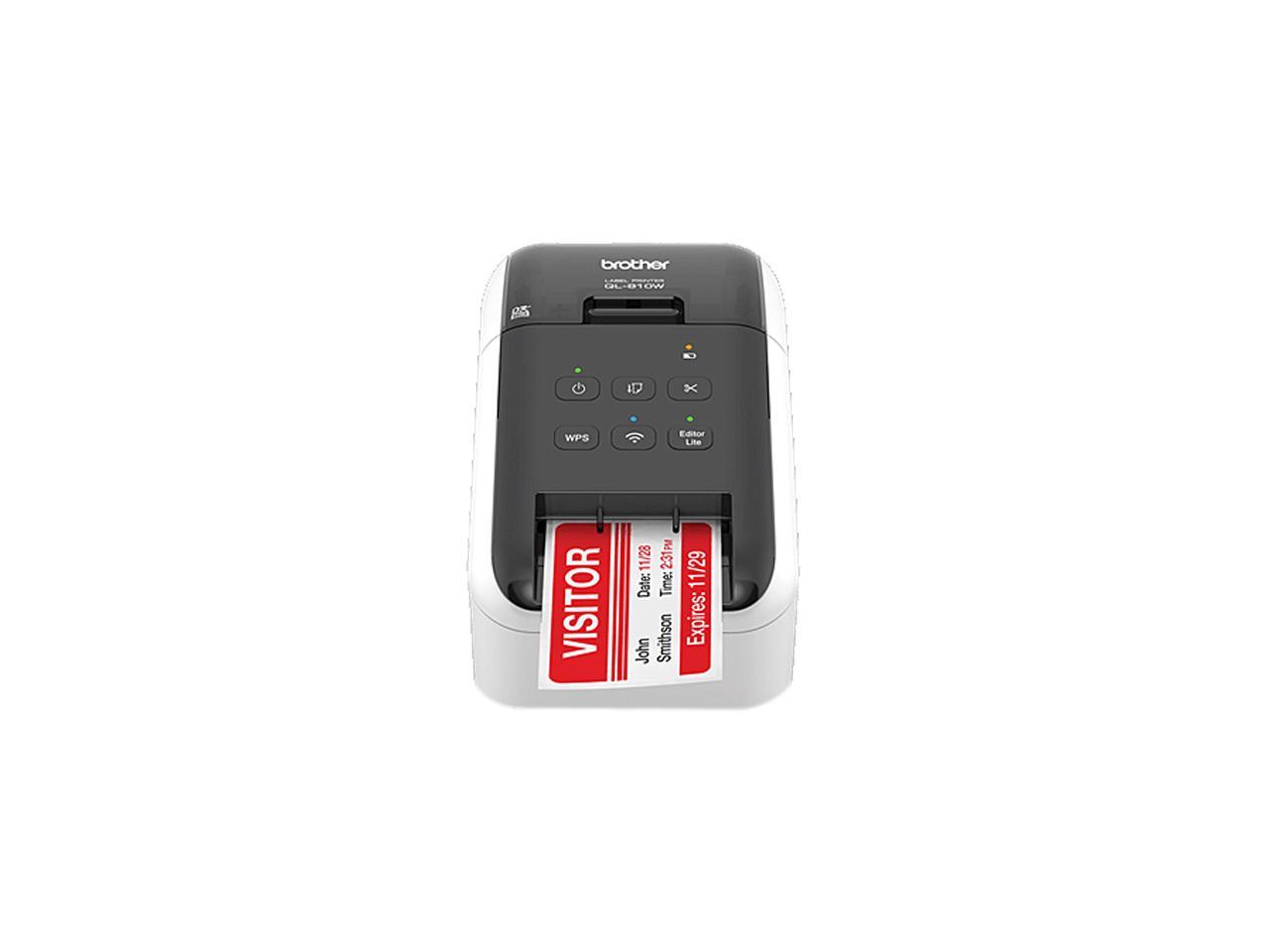 Brother QL-810W 2.4\" Ultra-fast Direct Thermal Label Printer, USB, Wireless (b/g/n), WirelessDirect, Auto Cutter - White/Black