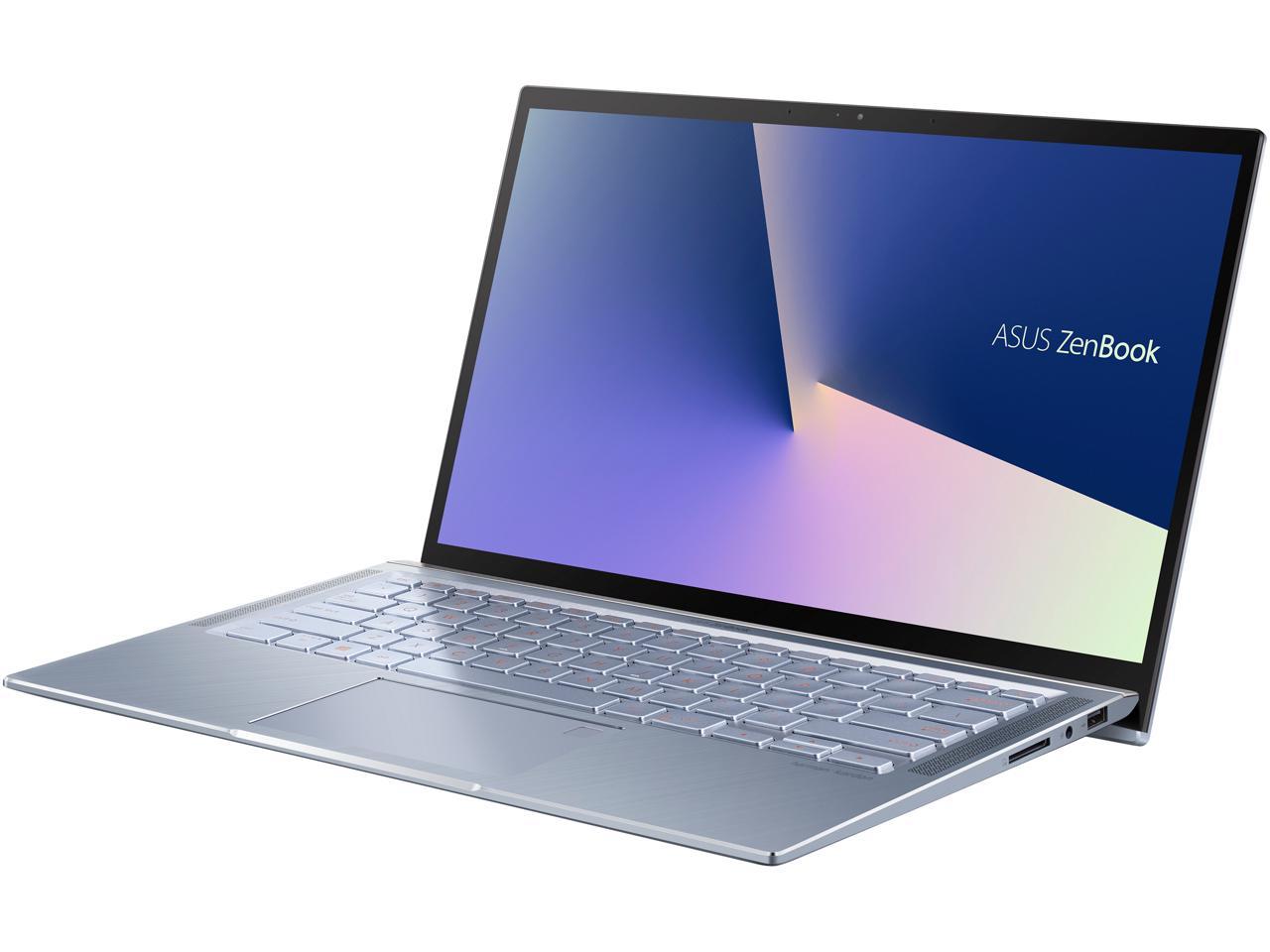 ASUS ZenBook 14, Intel Core Whiskey Lake i5-8265U, 8 GB RAM, 256 GB NVMe PCIe SSD, NumberPad, Wi-Fi 5, Windows 10, Ultra Thin and Light Laptop, 4-Way NanoEdge 14\" FHD, Silver Blue, UX431FA-ES51