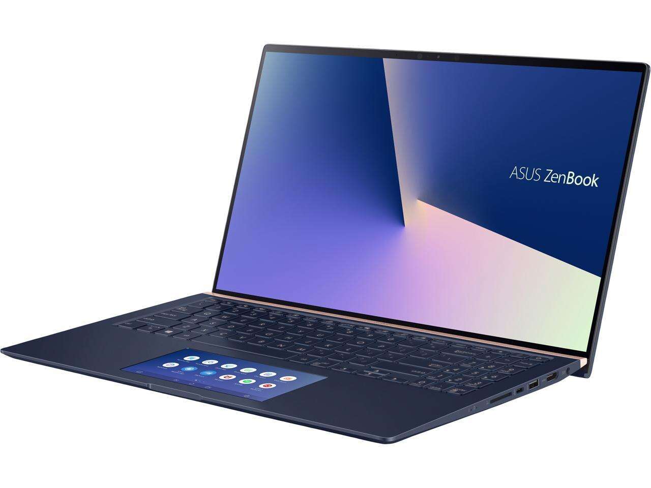 ASUS ZenBook 15 Ultra-Slim Laptop 15.6\" 4K UHD NanoEdge Bezel, Intel Core i7-10510U, 16GB RAM, 1TB PCIe SSD, GeForce GTX 1650 Max-Q, Innovative ScreenPad 2.0, Windows 10 Pro, UX534FTC-NH77, Royal Blue