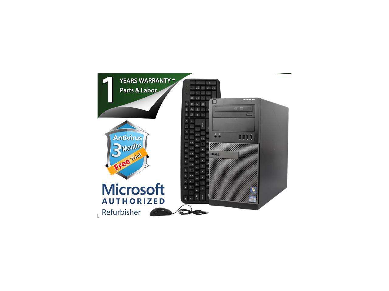 DELL Desktop Computer OptiPlex 990 Intel Core i7 2nd Gen 2600 (3.40 GHz) 4 GB DDR3 250 GB HDD Intel HD Graphics 2000 Windows 7 Professional 64-bit