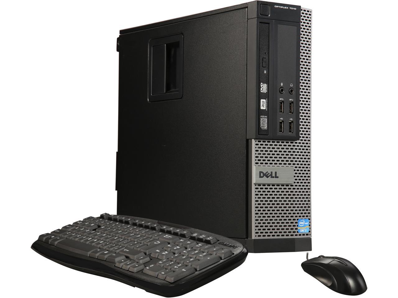 DELL Grade A Desktop Computer 7010 Intel Core i7 3rd Gen 3770 (3.40 GHz) 16 GB DDR3 480 GB SSD, WIFI, Bluetooth, DVD, Windows 10 Pro 64-bit, with Keyboard & Mouse