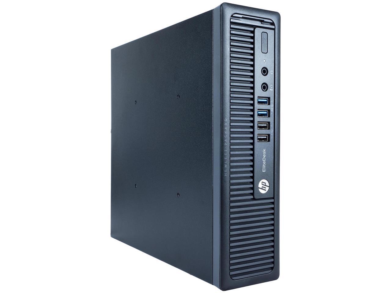 Refurbished HP Grade A EliteDesk 800G1 Ultra-slim Desktop Computer, Intel Core I5-4590S (3.0GHz), 8 GB DDR3 RAM, 512 GB SSD, USB WIFI Adapter, USB Bluetooth 4.0 Adapter, Windows 10 Professional 64-bit (English/Spanish), 1 Year Warranty