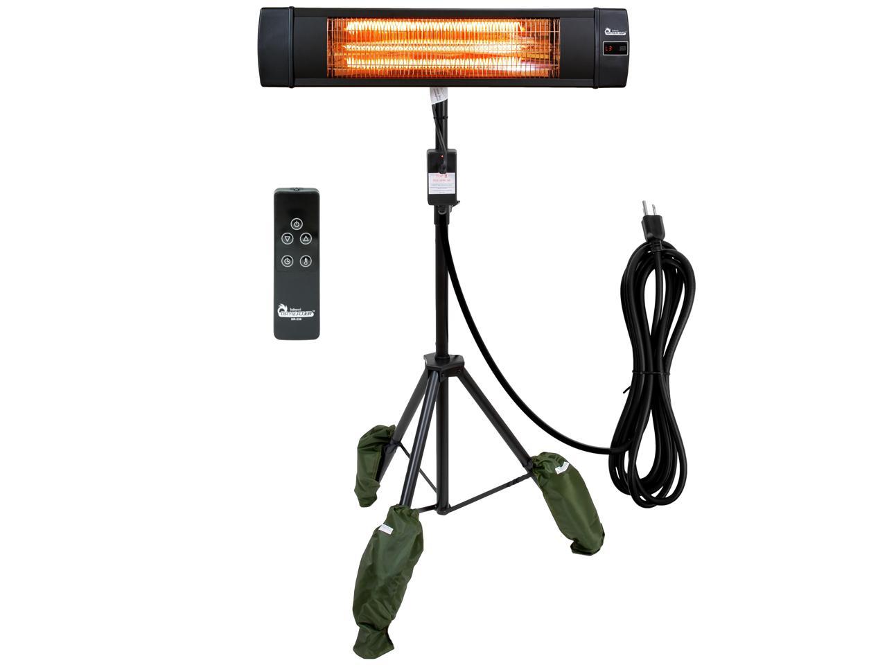 Dr Infrared Heater DR-338 Carbon Infrared Patio Heater With Tripod, Black