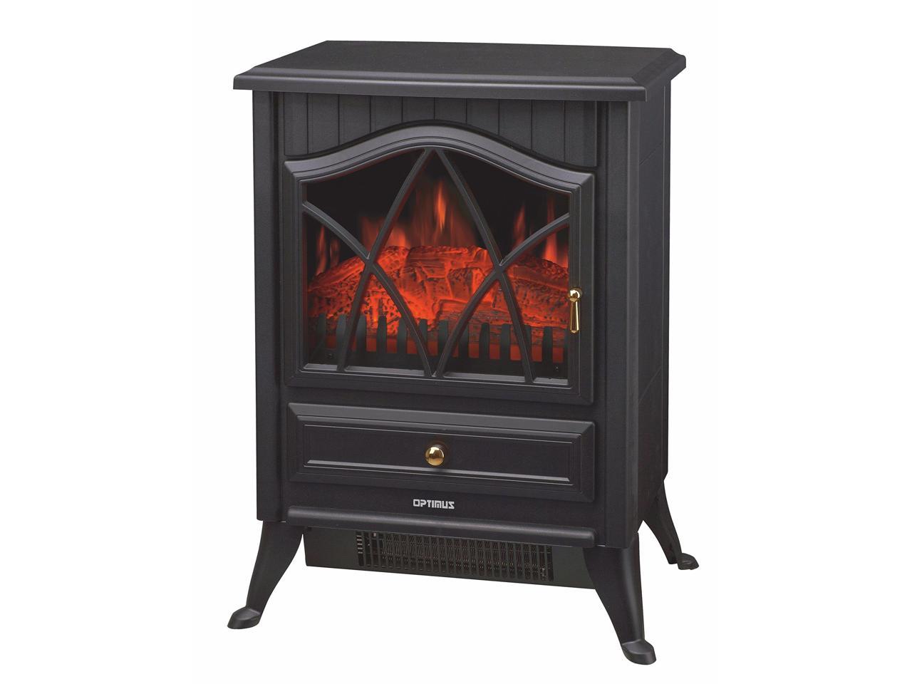 OPTIMUS H9310 H9310 BLACK ELECTRIC FLAME EFFECT FIREPLACE HEATER