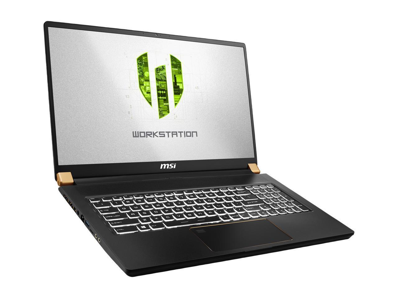 MSI 17.3\" LCD 1920 x 1080 Core i9 9th Gen 2.30GHz 1TB SSD 32GB RAM NVIDIA Quadro RTX 4000 with 8GB Windows 10 Pro Mobile Workstation Model WS75 9TL-496