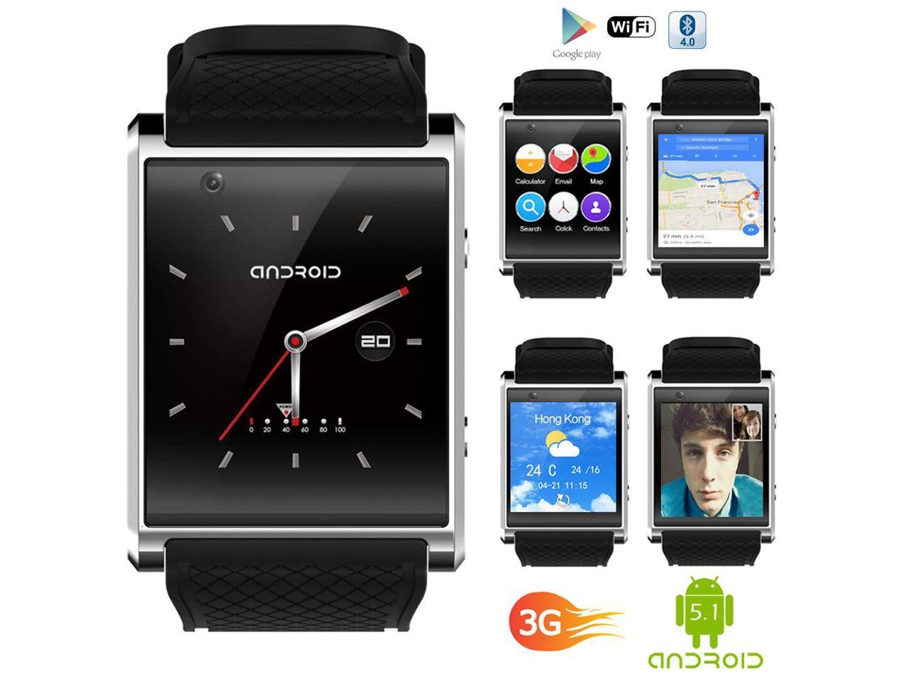 NEW 2018 Android 5.1 SmartWatch - 1.54\" AMOLED Display - QuadCore CPU - Bluetooth 4.2 Sync - Magnetic Charger