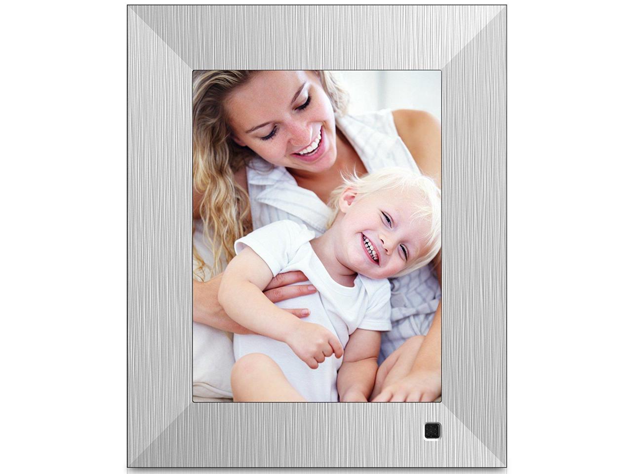 NIX Lux 8 inch Hi-Res Digital Photo & HD Video Frame with Motion Sensor - Metal (X08F)