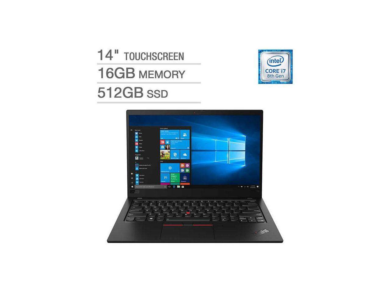 Lenovo X1 Carbon 7th Generation Ultrabook: Core i7-8565U, 16GB RAM, 512GB SSD, 14\" Full HD Touch Display