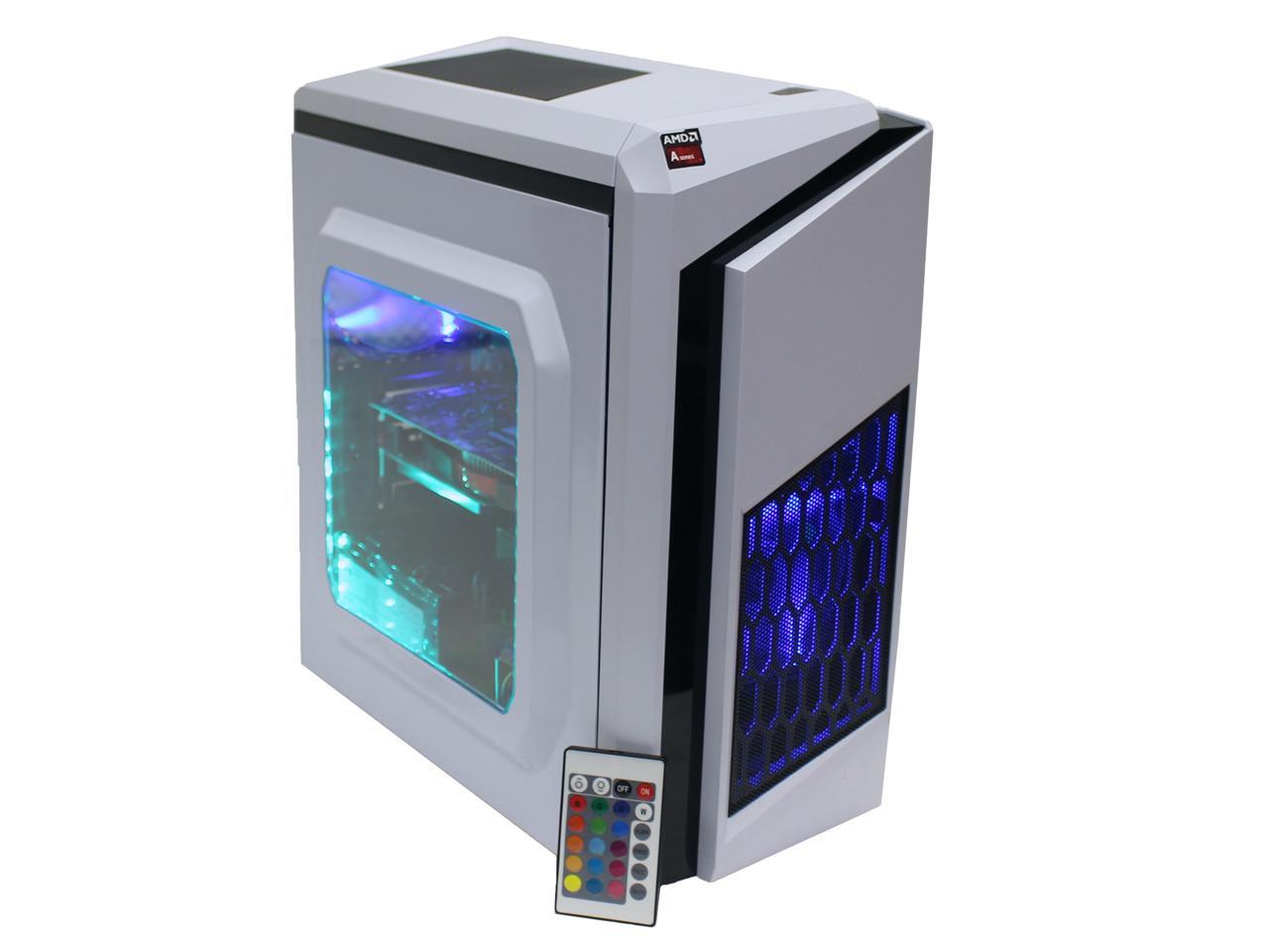 Custom RGB DIY Intel Gaming PC i7-3770 Quad Core 3.4Ghz 8GB Crucial Ballistix DDR3 RAM 120GB SSD 2TB HD GeForce GTX 1060 3GB HDMI WiFi LG DVDRW Windows 10 Pro