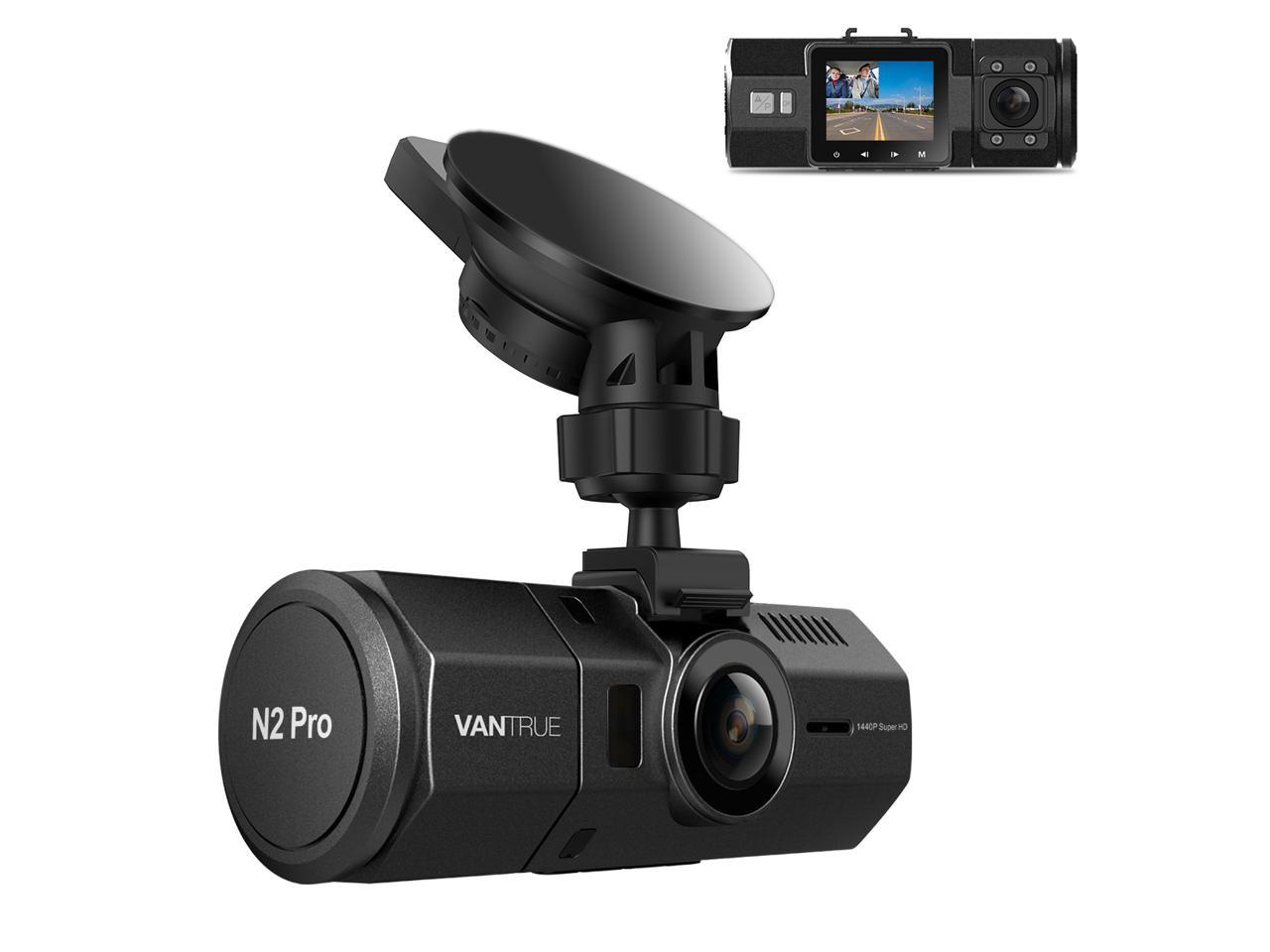 Vantrue N2 Pro Dual Dash Cam Dual 1920 x 1080P Front and Cabin (2.5K Single Front Recording) 1.5\" 310 Degree Dashboard Camera w/ Infrared Night Vision, Sony Sensor, Parking Mode(mini usd port)