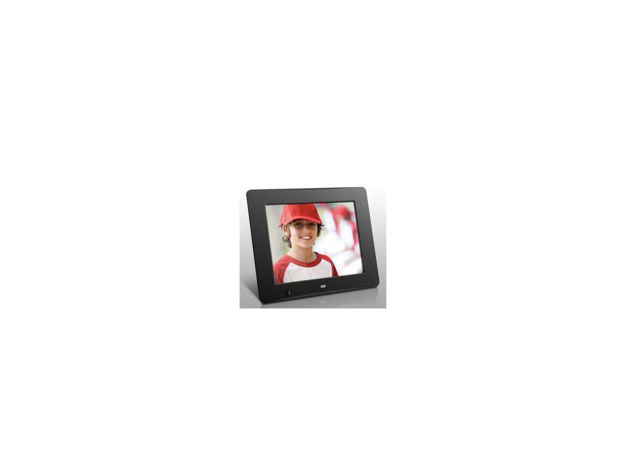 Aluratek ADMSF108F Aluratek 8 inch Digital Photo Frame with Motion Sensor and 4GB Built-in Memory - 8\" LCD Digital Frame - Black - 800 x 600 - Cable - 4:3 - Autostart Slideshow, Slideshow,