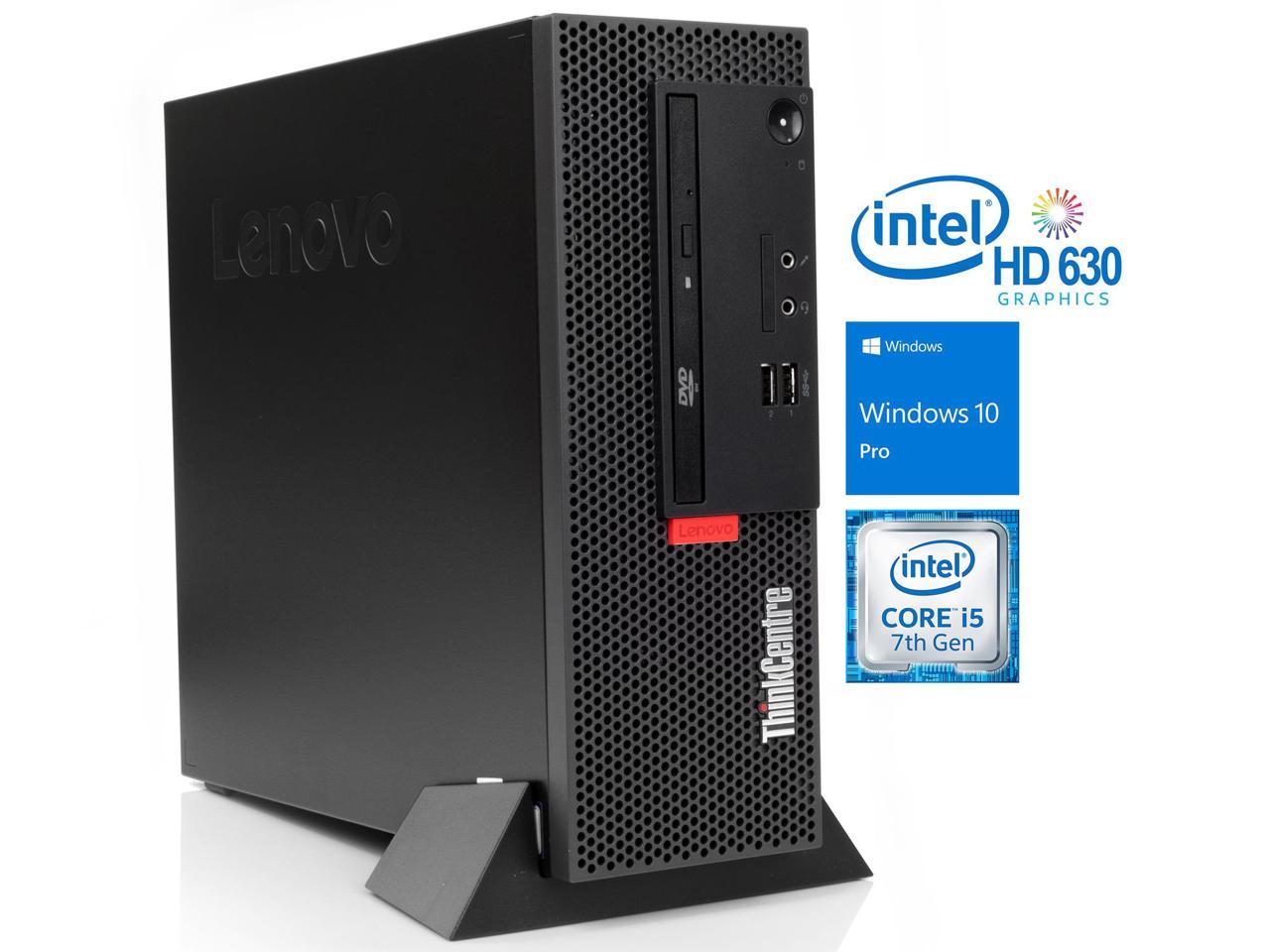 Lenovo ThinkCentre M710e Small Form Desktop, Intel Quad-Core i5-7400 Upto 3.5GHz, 8GB RAM, 512GB SSD, DVD-RW, DisplayPort, VGA, Wi-Fi, Bluetooth, Windows 10 Pro