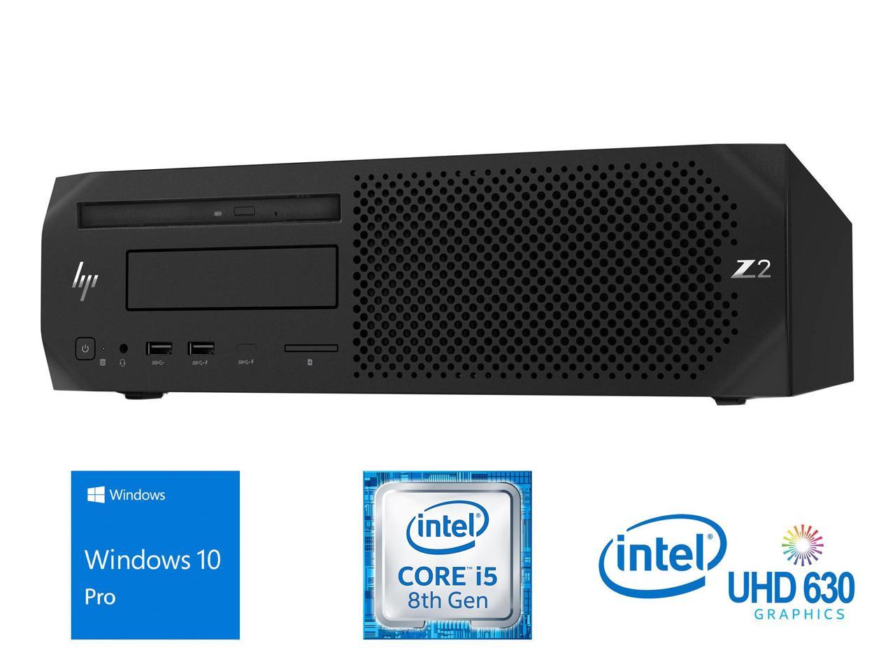 HP Z2 G4 Desktop, Intel Core i5-8500 Upto 4.1GHz, 8GB RAM, 512GB SSD, DVDRW, DisplayPort, Wi-Fi, Bluetooth, Windows 10 Pro