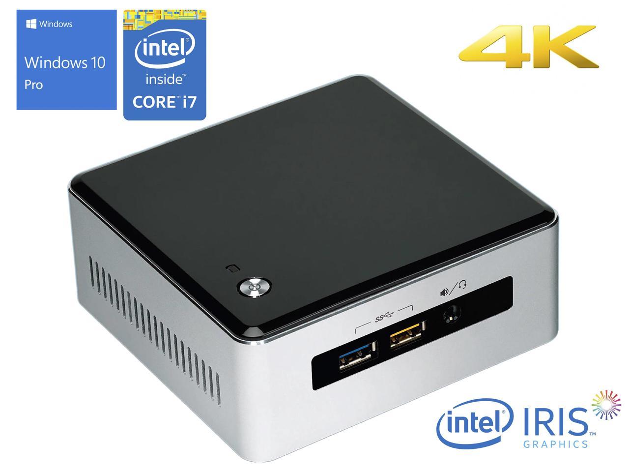 Intel NUC5i7RYH Mini PC, Intel Core i7-5557U Upto 3.40GHz, 8GB RAM, 256GB SSD, Mini HDMI, Mini DisplayPort, Wi-Fi, Bluetooth, Windows 10 Pro