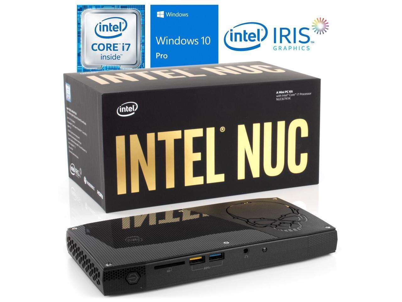 Intel NUC6i7KYK Mini PC, Intel Core i7-6770HQ Upto 3.5GHz, 32GB RAM, 512GB NVMe SSD, HDMI, Thunderbolt , Mini DisplayPort, Card Reader, Wi-Fi, Bluetooth, Windows 10 Pro