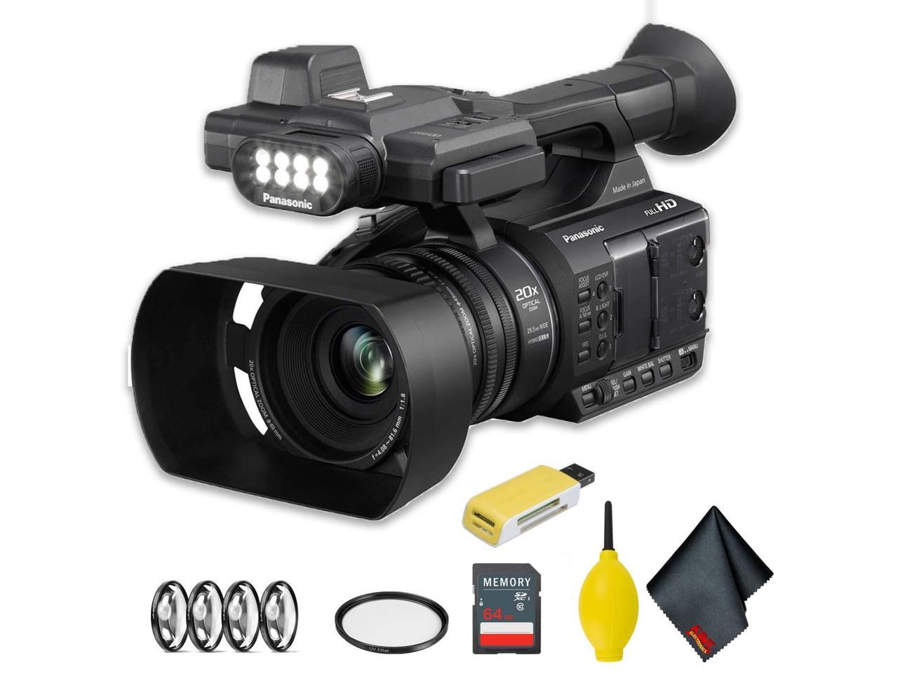 Panasonic AG-AC30 Full HD Camcorder with Touch Panel LCD Viewscreen and Built-in LED Light Standard Accessory Bundle w/U