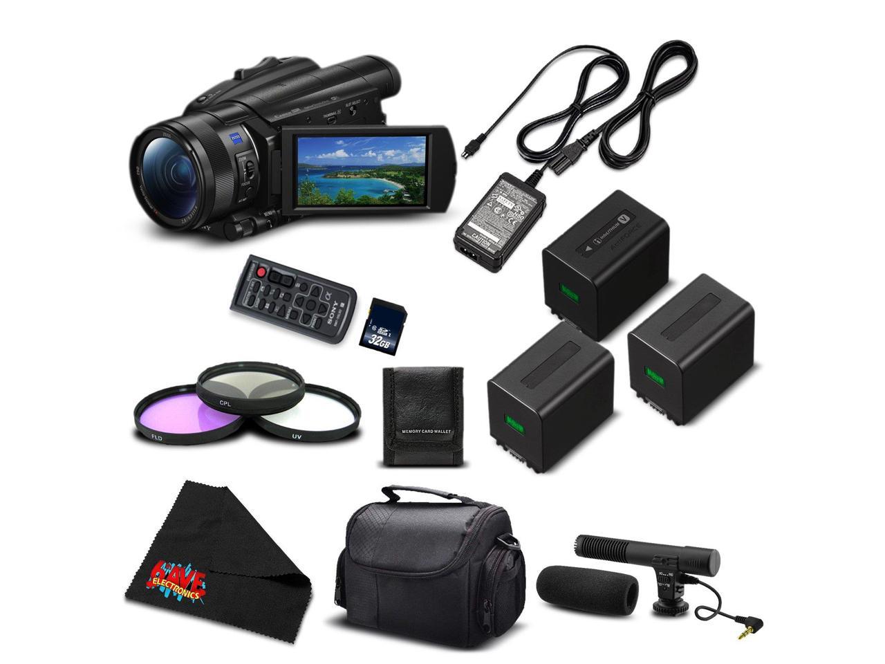 Sony FDR-AX700 4K HDR Camcorder w/3.5 Inch LCD (FDR-AX700/B) Advanced Bundle- International Version (No Warranty)