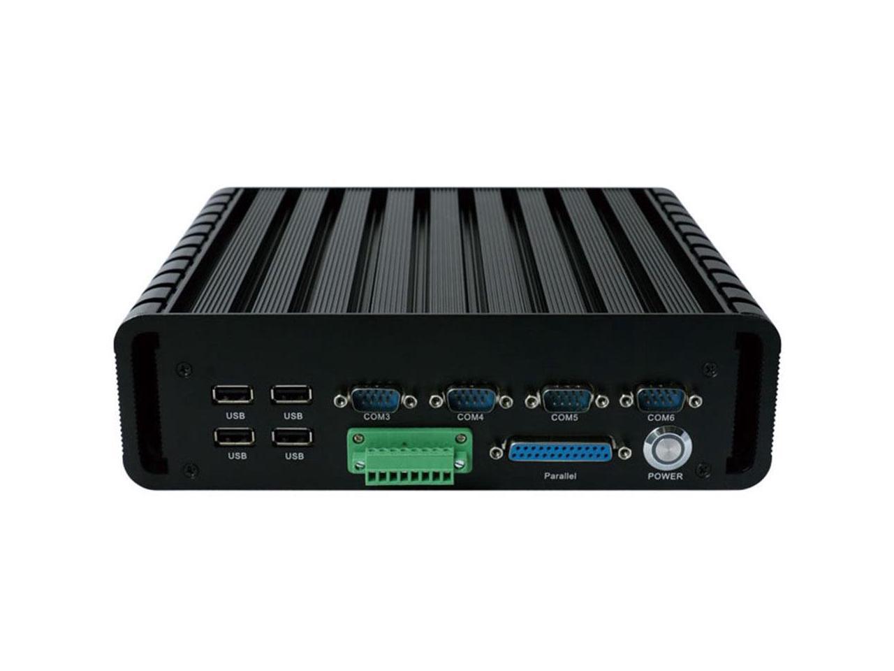 Fanless Industrial PC Rugged Computer IPC Mini PC Windows 10 Pro/ Linux with Intel Core I5 4200M 6 COM Dual LAN V Pro Support 4 Display 2 DP 1 HD 1 VGA 8G RAM 240G SSD Partaker I21