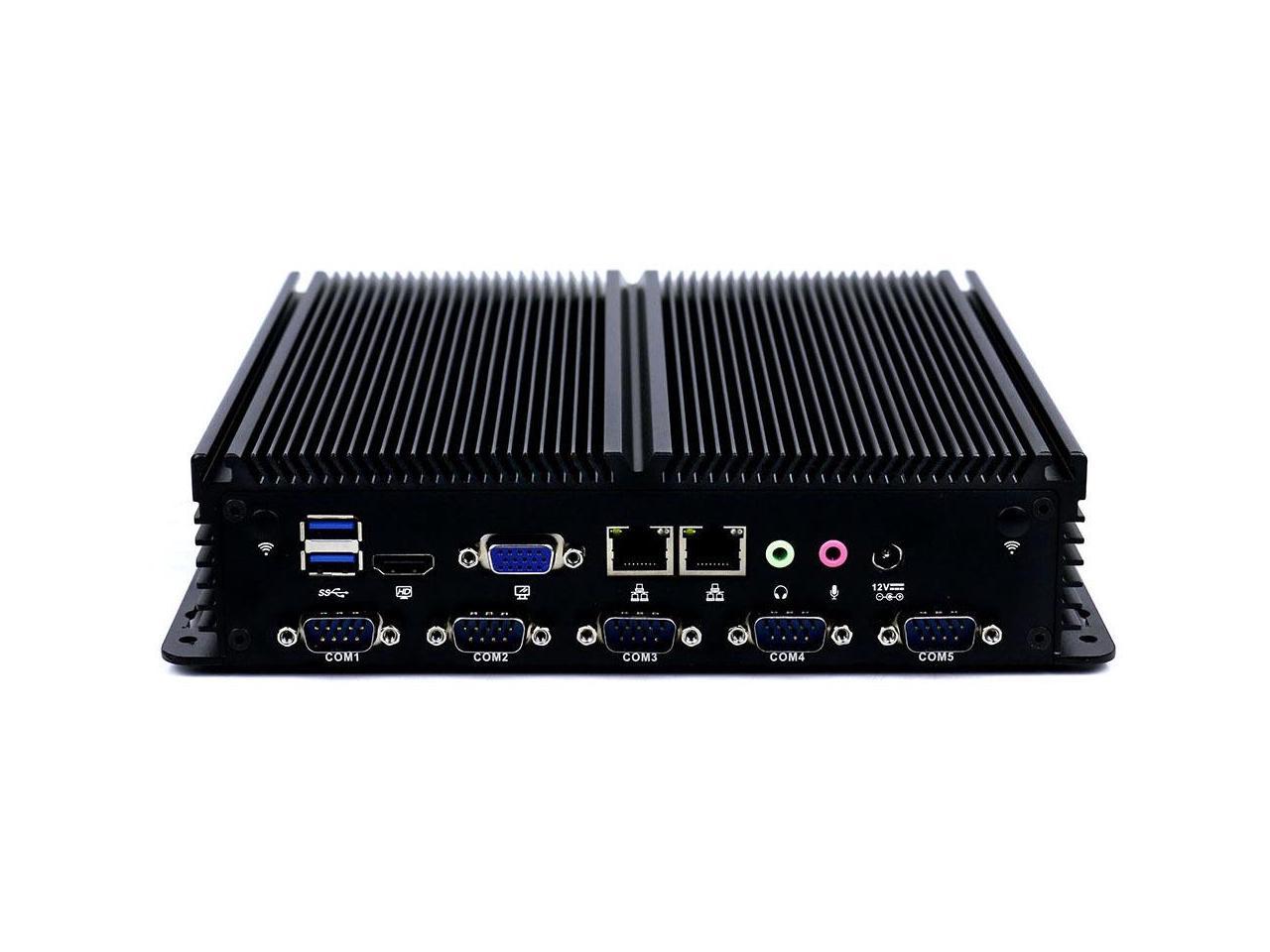 Fanless Industrial PC Rugged Computer IPC with Intel Core I5 4210U 6 COM Dual LAN 3G 4G WiFi Support SIM Slot Barebone Partaker I17