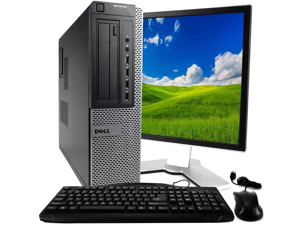 Dell Black Optiplex 980 Desktop Intel 1st Gen i5-650 (3.2 GHz) 16GB 500GB Intel HD Graphics DVD-ROM Win 10 Home, 19\" Monitor Kit (brands may vary)