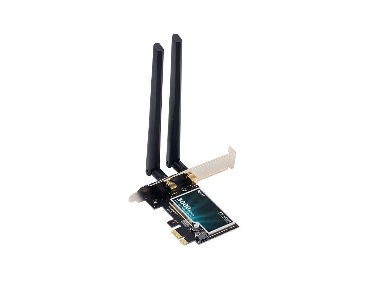 fenvi PCE-AX200 Wireless AX3000 PCIe Desktop WiFi 6 Adapter Intel AX200, 802.11AX,Up to 2400Mbps(5Ghz), 574M(2.4Ghz), Bluetooth 5.2, MU-MIMO, Windows 10/11*64bit, AX200NGW Wifi6 Card, PCI Express Wlan