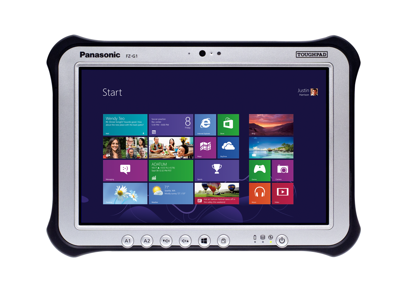 PANASONIC TOUGHPAD FZ-G1 TABLET *I5-3437U *4GB RAM *128GB SSD HDD *10.1\" TOUCHSCREEN *WIFI *MAY SHOW SIGNS OF USE