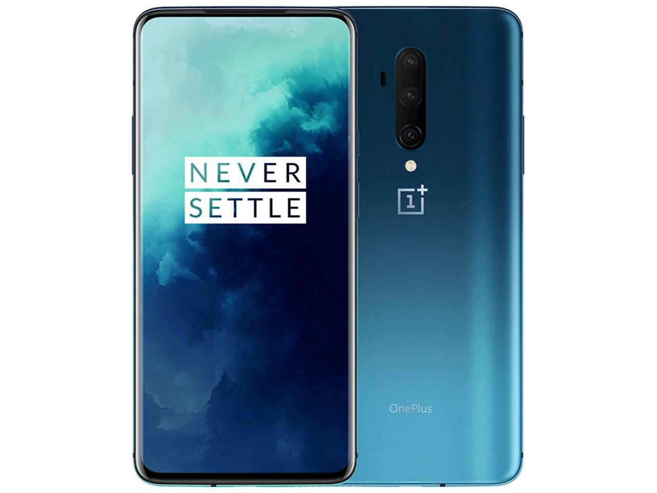 OnePlus 7T Pro Dual-SIM 256GB/8GB RAM (GSM, CDMA) Factory Unlocked 4G/LTE Android Smartphone - Haze Blue