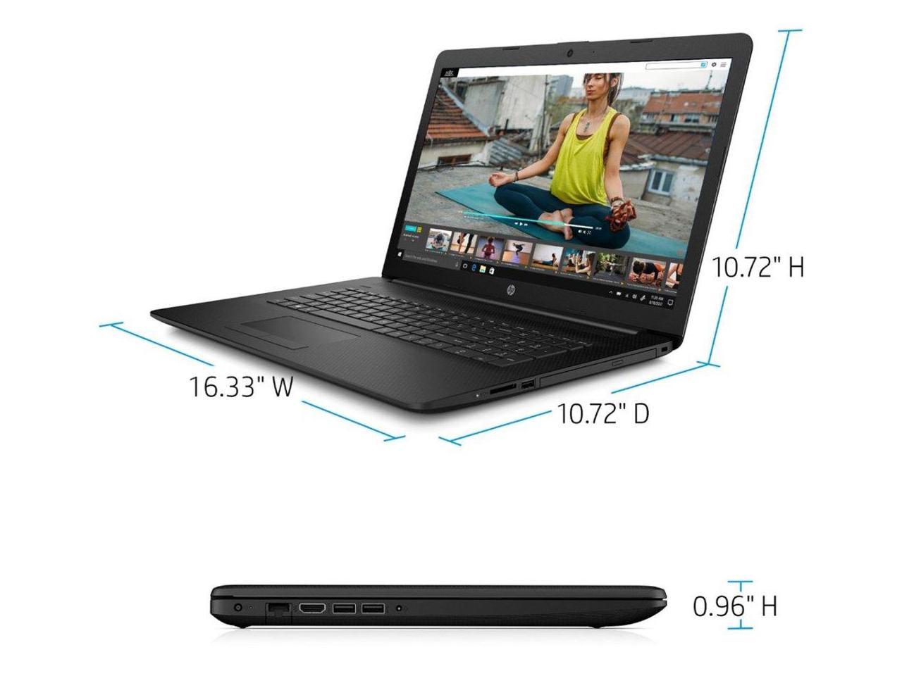 Newest HP 17.3\" diagonal HD+ 1600 x 900 SVA BrightView Laptop | Intel Core i5-8265U|8GB DDR4|256GB M.2 SSD| DVD+/-Writer | HDMI | HD Wecam |Windows 10