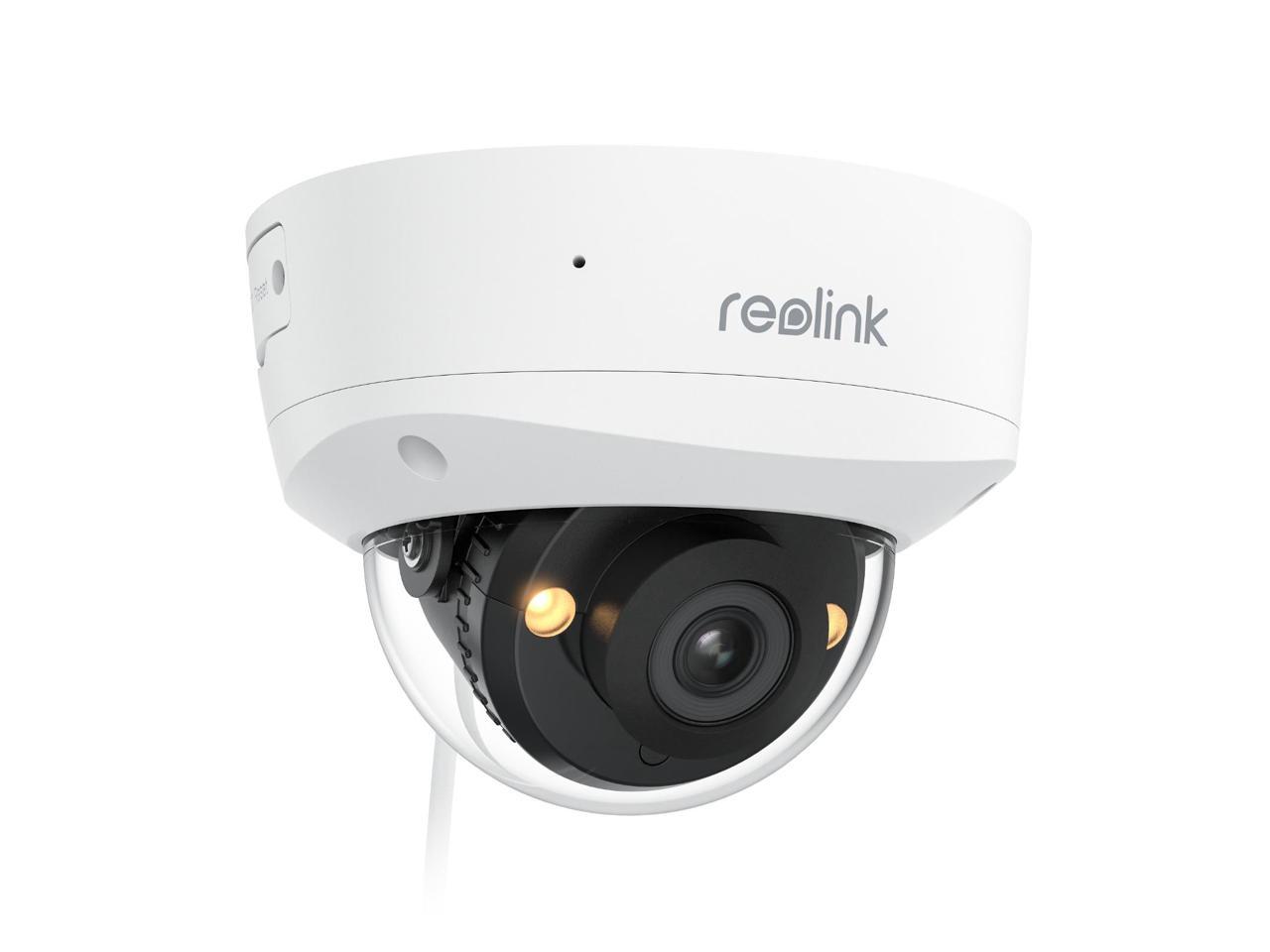 REOLINK Outdoor Security PoE Camera, 5MP Turret Surveillance Camera, 2.8mm Lens, 130° Diagonal, IK10 Vandal Proof, Smart Detection, Color Night Vision, 2-Way Audio, IP67 Weatherproof, RLC-540A