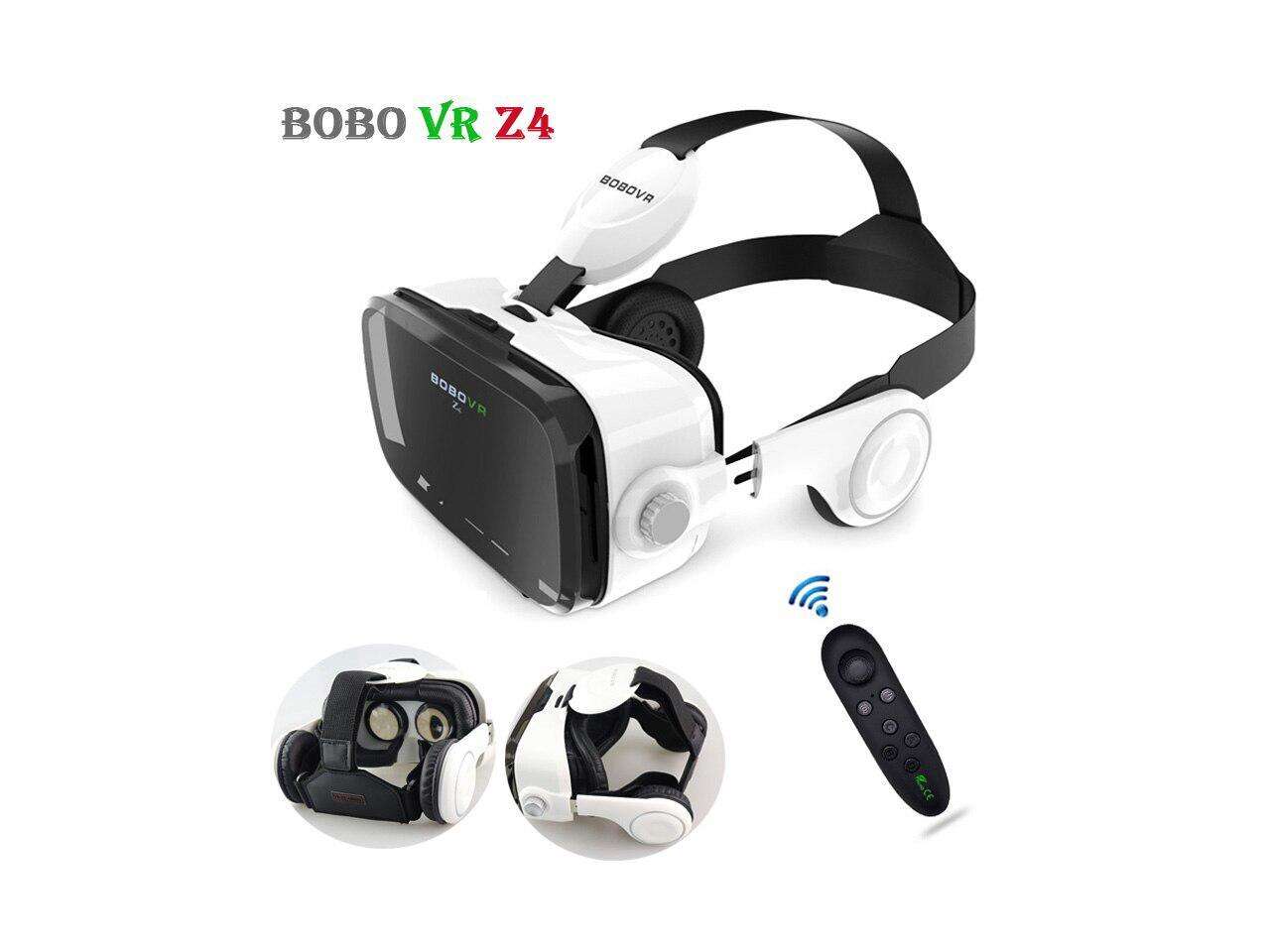 HISPETECH BOBOVR Z4 VR Headset 120 FOV Stereo VR Glasses Google Cardboard Virtual Reality 3D VR Glasses with Bluetooth Remote for 4-6\' Smartphone