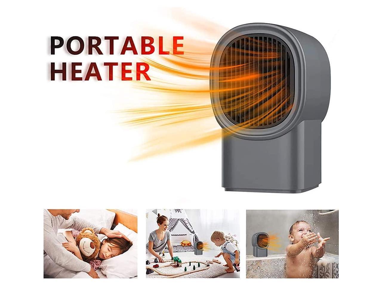 Mini Heater, Heaters for Home Low Energy, Fast Heating Ceramic Electric Heater, 500W Space Winter Small Heaters for Indoor, Office, Garage, Desktop