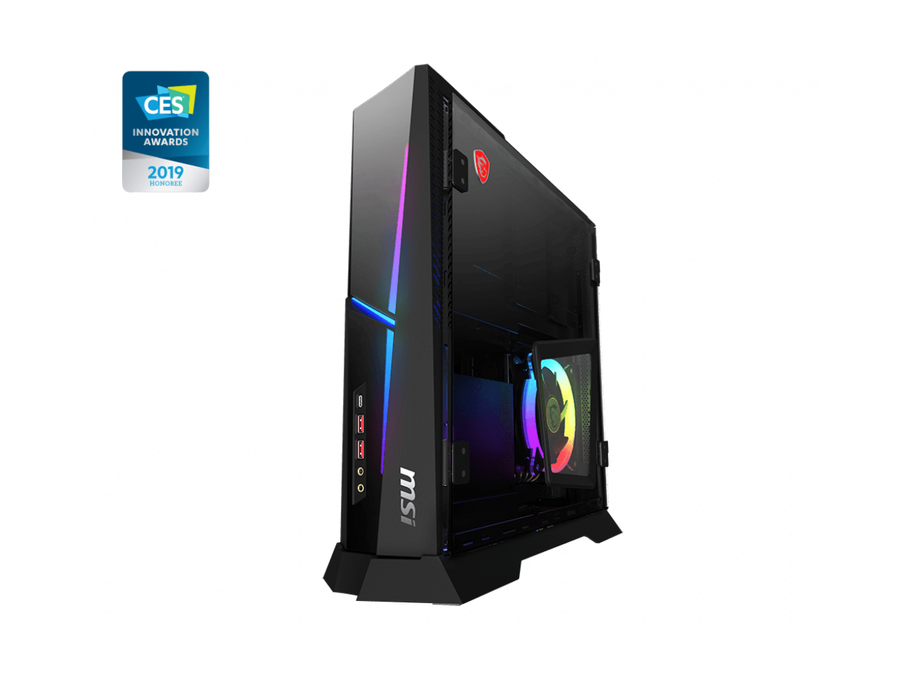 MSI TridentX Plus 9SE Gaming and Entertainment Desktop (Intel i7-9700K 8-Core, 16GB RAM, 2x2TB PCIe SSD RAID 0 (4TB), NVIDIA RTX 2080 VENTUS, Wifi, Bluetooth, 5xUSB 3.1, 1xHDMI, Win 10 Home)