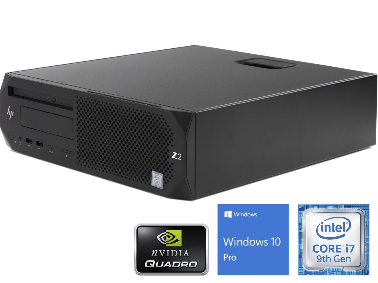 HP Z2 G4 Desktop, Intel Core i7-9700 Upto 4.7GHz, 64GB RAM, 1TB NVMe SSD, NVIDIA Quadro P620, DVDRW, Mini DisplayPort, Wi-Fi, Bluetooth, Windows 10 Pro