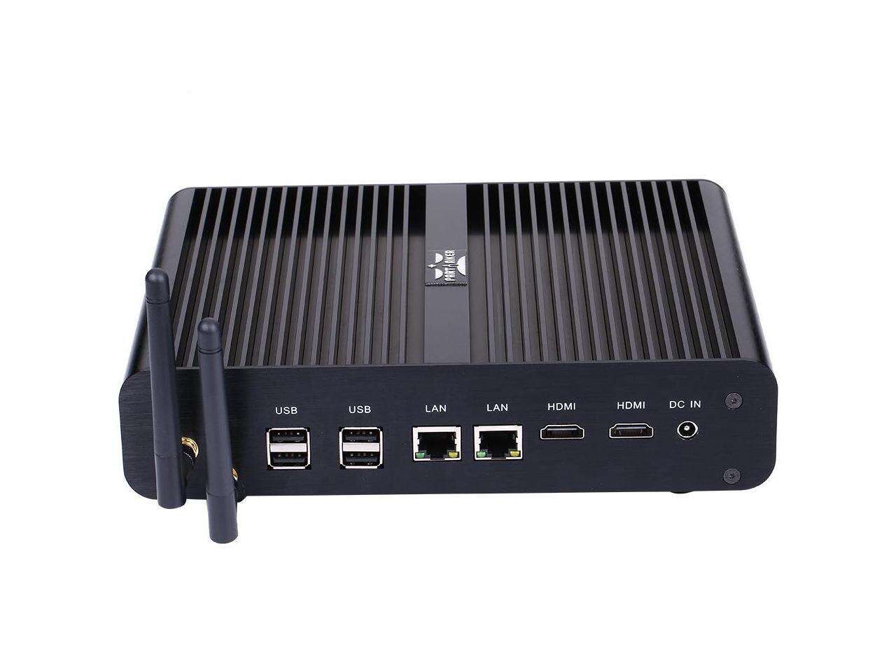 Intel 4th Generation i7 4500U/4650U Haswell CPU NUC, 4K HTPC, Fanless Mini PC 4GB Ram 128GB SSD Intel HD Graphics 4400, 2HDMI, 2LAN, 1SPDIF, 4USB3.0, 4USB2.0, Wi-Fi, Windows 10 Pro