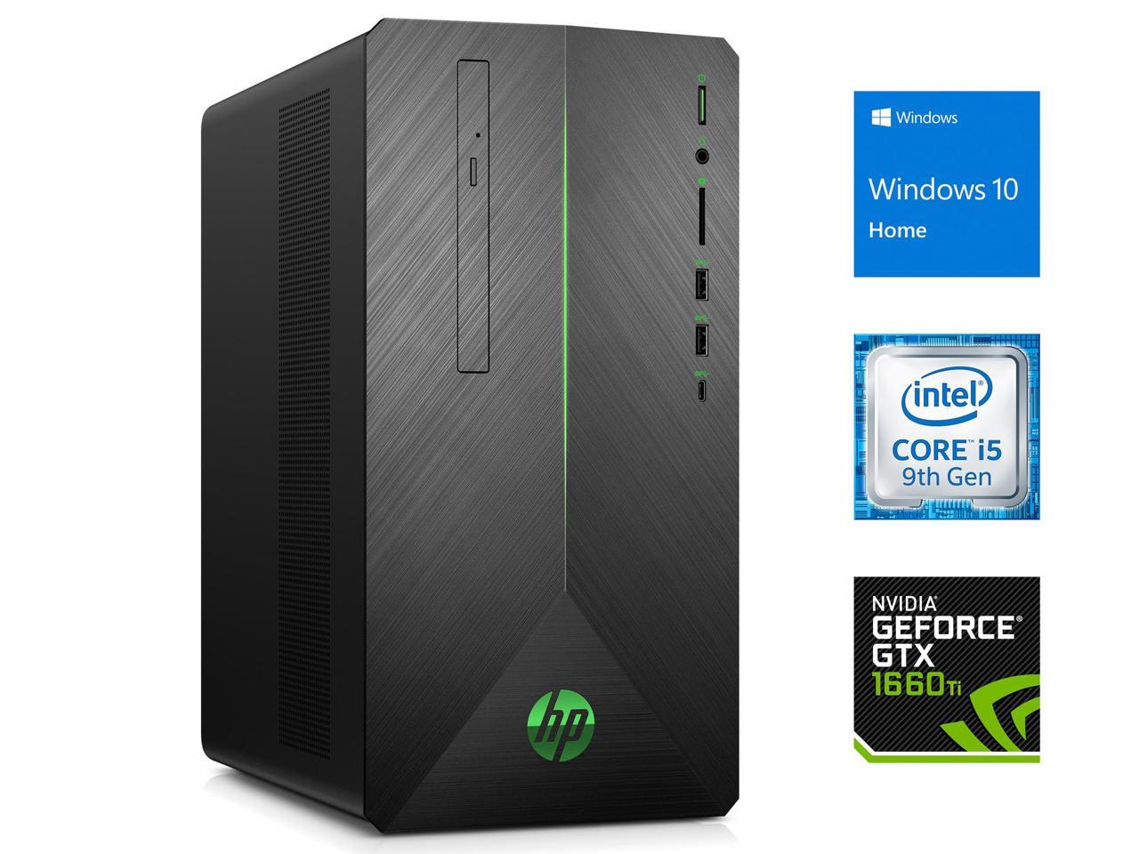 HP Pavilion 690 Gaming Desktop, Intel Core i5-9400F Upto 4.1GHz, 16GB RAM, 128GB NVMe SSD + 1TB HDD, NVIDIA GeForce GTX 1660 Ti, DVDRW, HDMI, DisplayPort, DVI, Wi-Fi, Bluetooth, Windows 10 Home